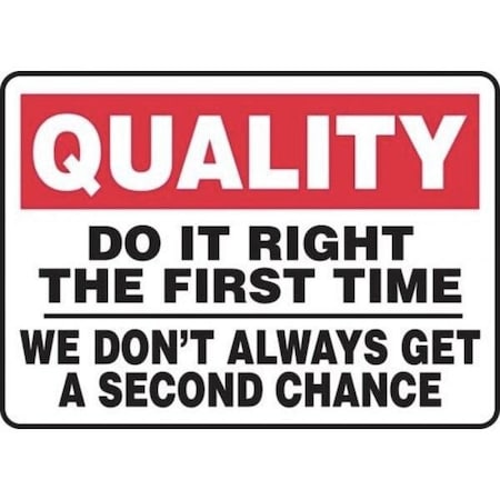 Accuform QUALITY SAFETY SIGN DO IT RIGHT THE MQTL961VS MQTL961VS